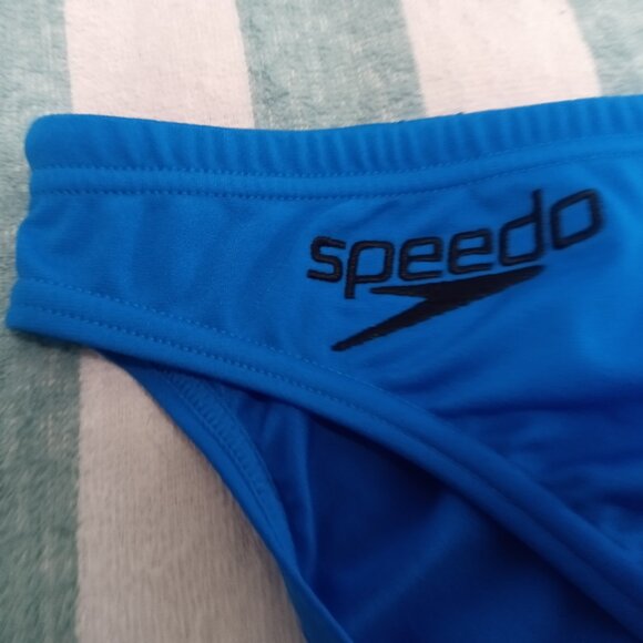 (*) SPEEDO "ENDURANCE" SWIM BRIEF 2" SIDE SEAM, BLUE, SIZE 30" (Pre-Owned) - Picture 3 of 8
